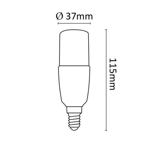 Asalite LED Izzó T37 stick E14 7W 3000K (600 lumen)