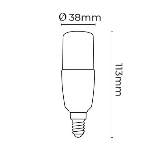 Asalite LED Izzó T37 stick E14 7W 4000K (600 lumen)