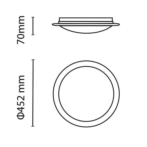 Asalite LED Mennyezeti Lámpa LIZA 48W 3000K/4000K/6500K (4080 lumen) Kerek/Csillagos+Távirányító CCT