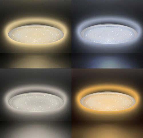 Asalite LED Mennyezeti Lámpa EMMA 72W 3000K/4000K/6500K (6120 lumen) Kerek/Csillagos+Távirányító CCT