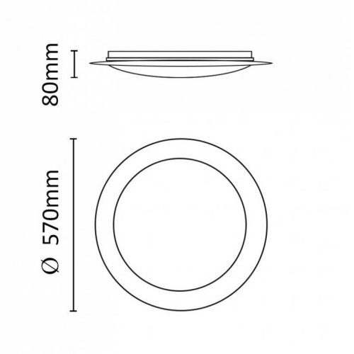 Asalite LED Mennyezeti Lámpa SOFIA 72W 3000K/4000K/6500K (6120 lumen) Kerek+Távirányító CCT