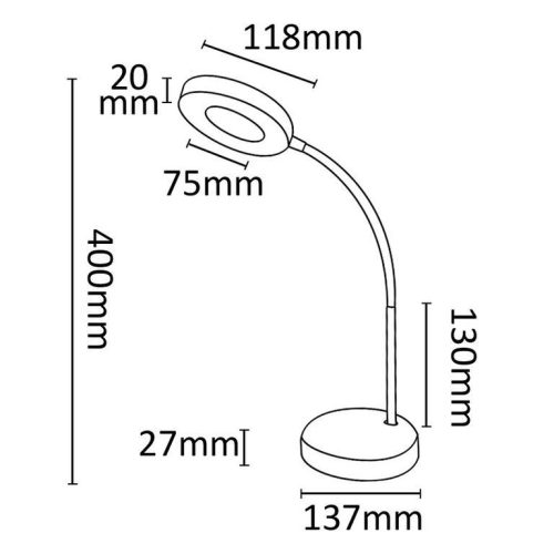 Asalite LED Asztali Lámpa 6W (500 lumen) Fehér