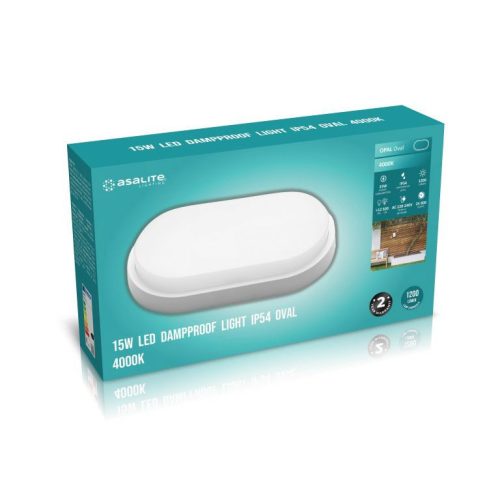 Asalite LED Cseppálló Lámpa IP54 15W 4000K (1200 lumen) Ovális