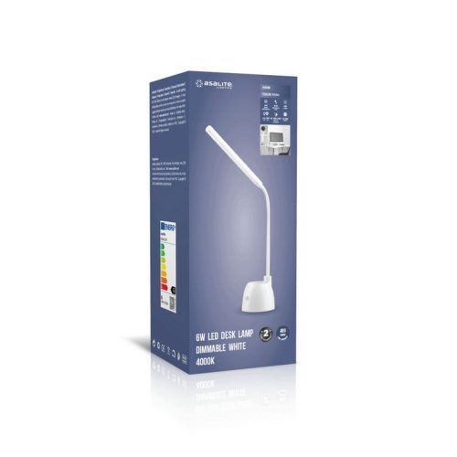 Asalite LED Asztali Lámpa Dimmerelhető 6W (480 lumen) Fehér