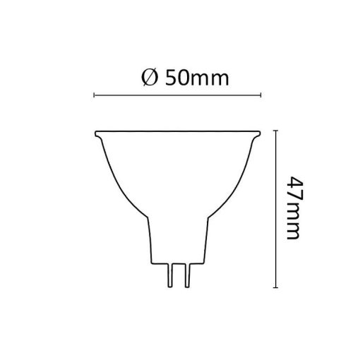 Asalite LED Izzó MR16 spot 12V 5W 4000K (400 lumen)