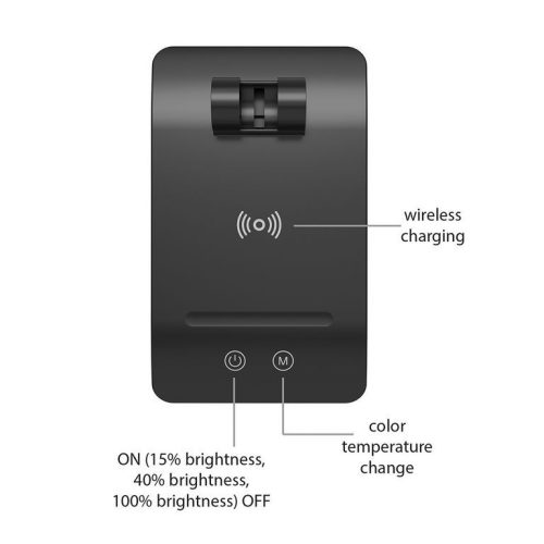 Asalite LED Asztali Lámpa Dimmerelhető 7W (450 lumen) CCT Wireless USB Ezüst