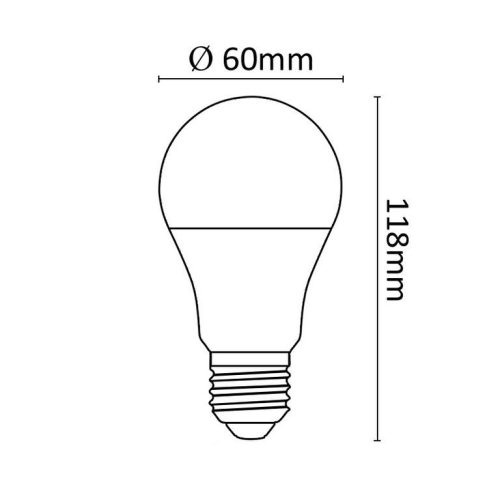 Asalite LED Izzó A65 gömb E27 15W 4000K (1620 lumen)