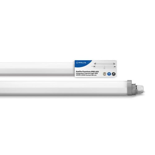 Asalite Prémium IP65 Por-és Páramentes Integrált LED Armatúra 60cm 18W  4500K (2000 lumen)