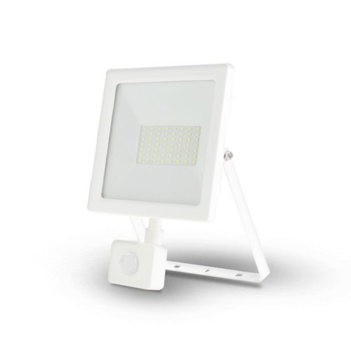 Asalite LED Fehér Reflektor Slim 50W 4500K (4500 lumen) + Mozgásérzékelő Szenzor