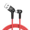 Blitzwolf BW-AC2 micro USB 90° adatkábel piros 1.8m