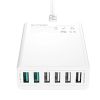 Blitzwolf BW-S15 asztali usb gyorstöltő, 6 usb porttal (2 gyorstöltő + 4 normál port) 60W