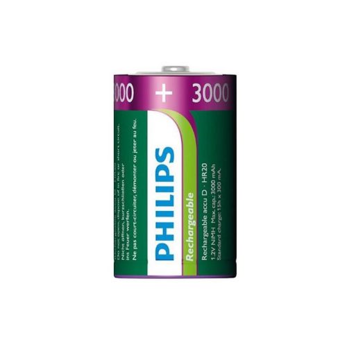 Philips Újratölthető 3000mAh D Góliát  Akkumulátor
