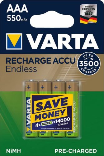 Varta Akkumulátor AAA Endless Energy NiMH 550mAh B4