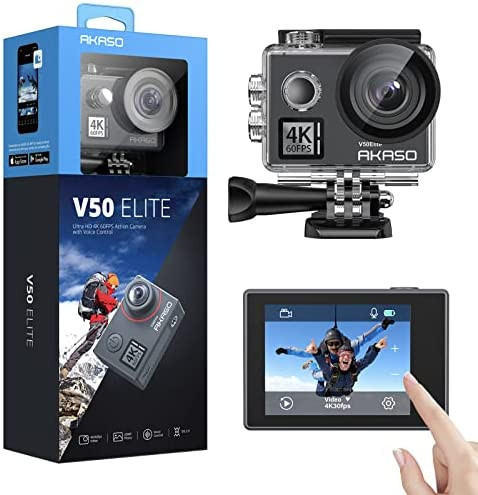 Akaso V50 Elite akció kamera, sport kamera, szürke, 4K UHD, Wifi