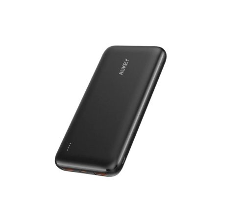 Power Bank, 10000mAh, 2xUSB / Type-C, fekete, 18W, Aukey PB-N73S