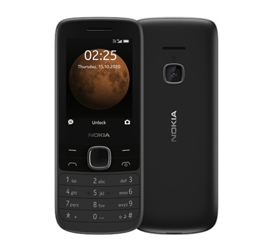 [K.ÁFA] Nokia 225 4G (TA-1316) mobiltelefon, dual sim, fekete, használt, doboz nélkül