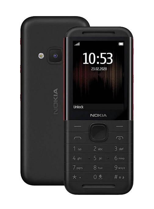 [K.ÁFA] Nokia 5310 2020 (TA-1212) mobiltelefon, dual sim, fekete-piros (használt, doboz nélkül, töltővel)