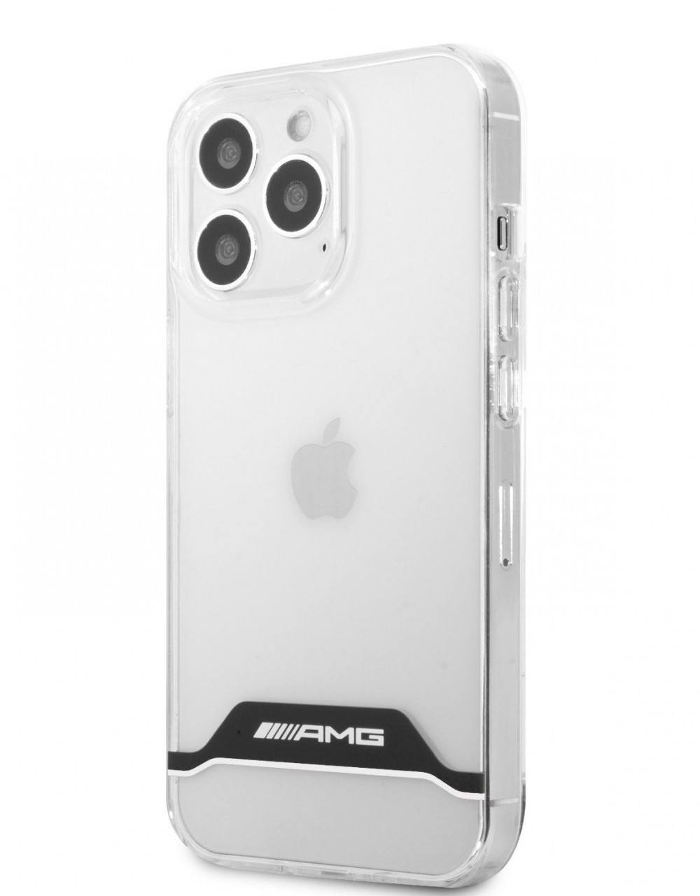 AMG iPhone 13 (6,1") átlátszó fehér csíkos hátlap tok