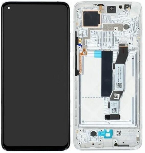 Xiaomi Mi 10T / Mi 10T Pro gyári LCD + érintőpanel ezüst kerettel