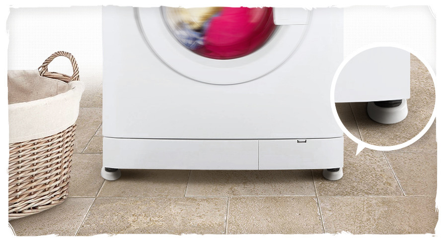 Rezgéscsillapító mosógép talp, 4db, fehér
