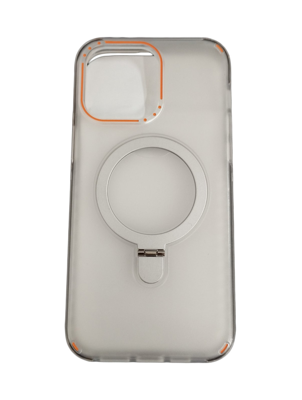 iPhone 14 Pro Max (6.7") hátlap tok, TPU tok, áttetsző / narancssárga , Magsafe