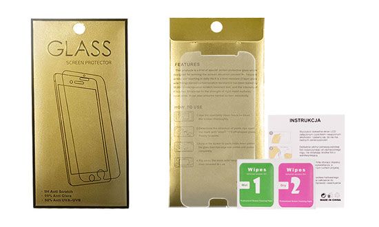 Sony Xperia XA1 Plus 0,3mm előlapi üvegfólia (arany csomagolású)