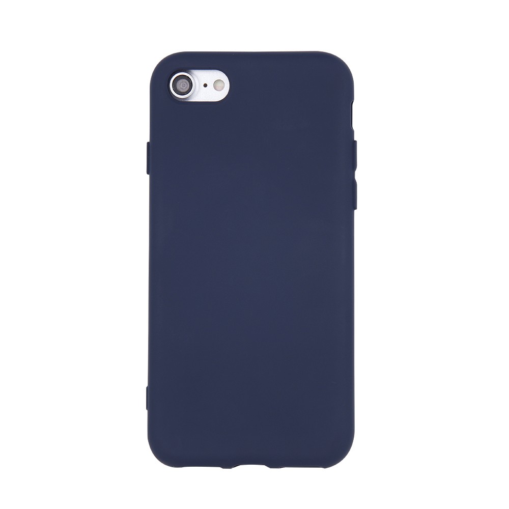 iPhone 15 (6,1") szilikon tok, hátlap tok, velúr belső, kék, matt, Silicone Case