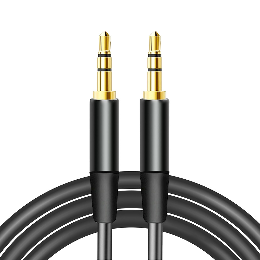 Univerzális jack-jack audio kábel, 3.5mm, fekete, 1M, Maxlife