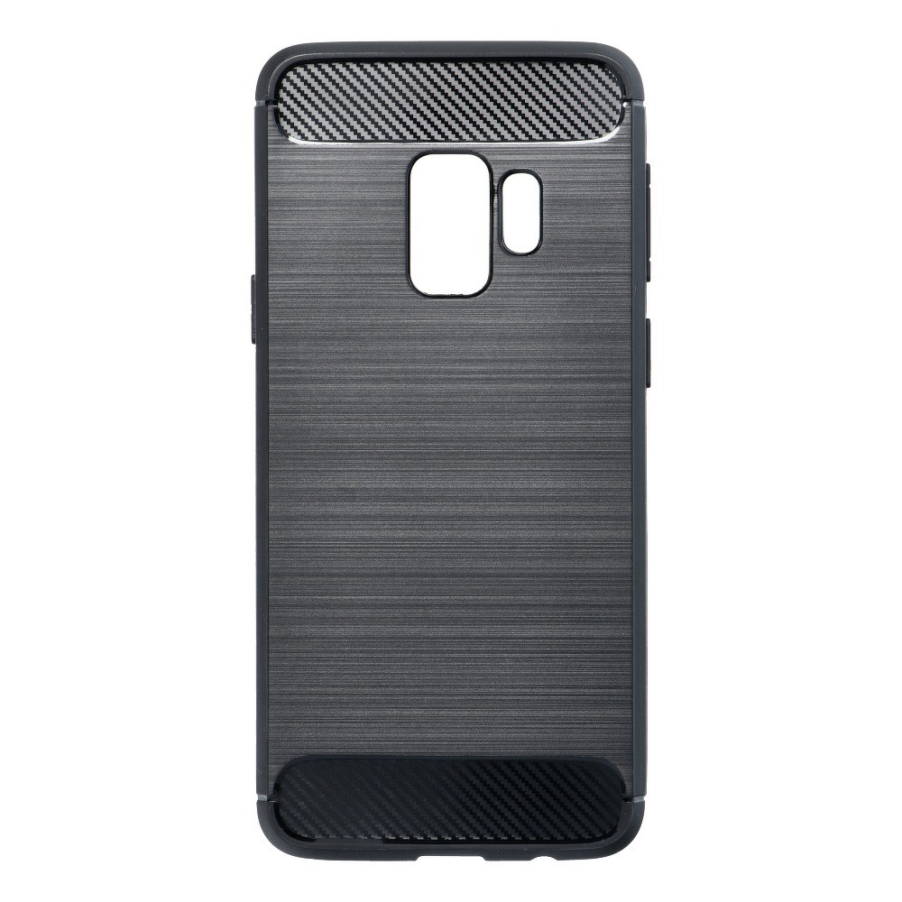 Samsung Galaxy S9 szilikon tok, fekete, SM-G960, Carbon fiber