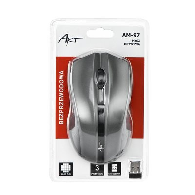 ART AM-97 wireless vezeték nélküli szürke egér