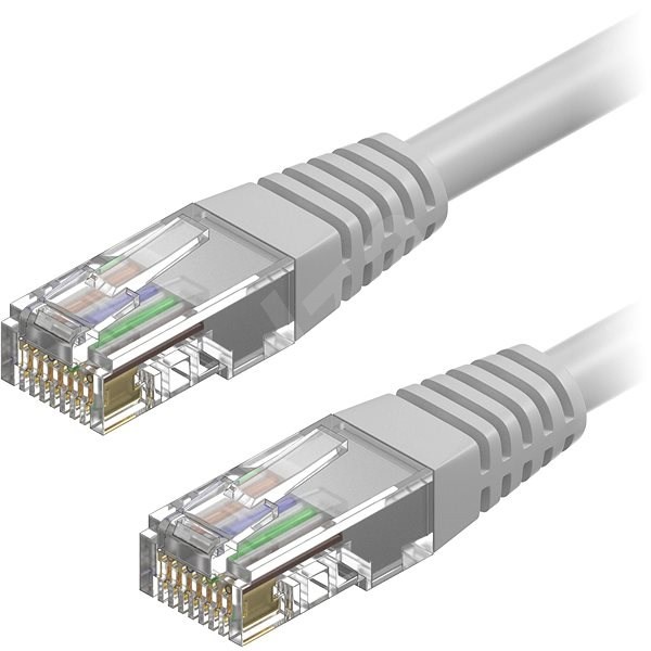 Hálózati kábel RJ45 csatlakozókkal, szürke, 1M, 8P8C