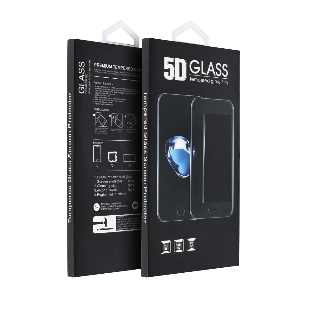 Samsung Galaxy A13 4G / 5G / A04s előlapi üvegfólia, edzett, hajlított, SM-A135, SM-A136, SM-A047, 5D Full Glue