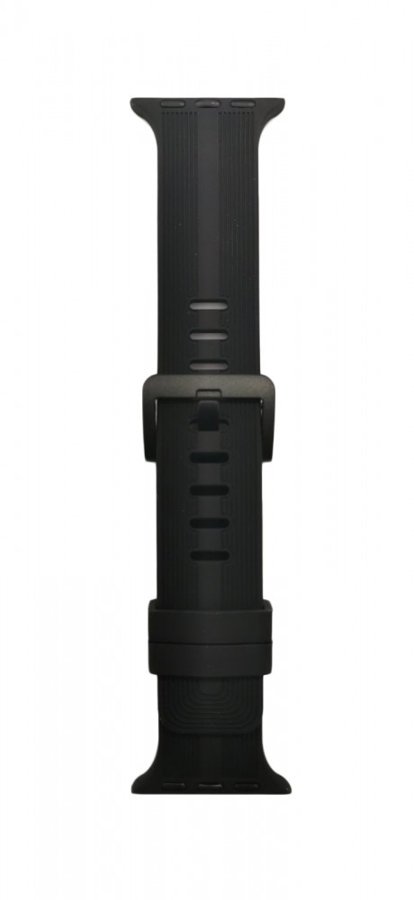 Beline okosóra szíj, Apple Watch 4/5/6/7/SE fekete, szilikon, 38/40/41mm