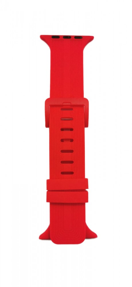Beline okosóra szíj, Apple Watch 4/5/6/7/SE piros, szilikon, 42/44/45mm
