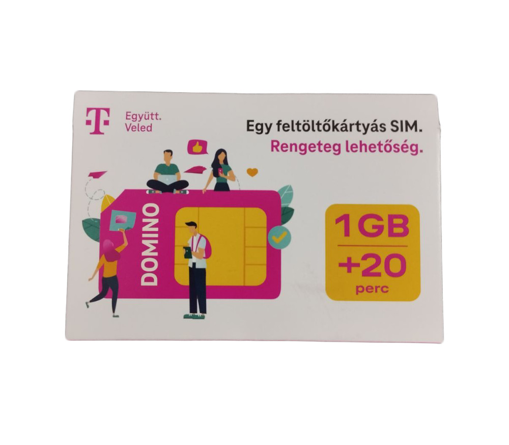 Domino/Telekom sim kártya 20 perc / 1GB internet