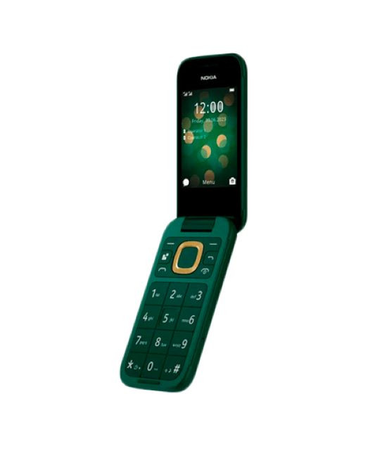 Nokia 2660 Flip 4G mobiltelefon, kártyafüggetlen, magyar nyelvű, dual sim, zöld (Lush Green), TA-1469