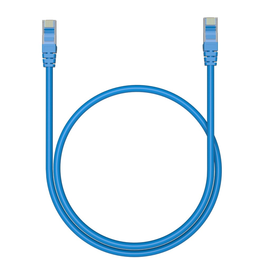 Hálózati kábel RJ45 csatlakozókkal, kék, 1M, XO-GB007