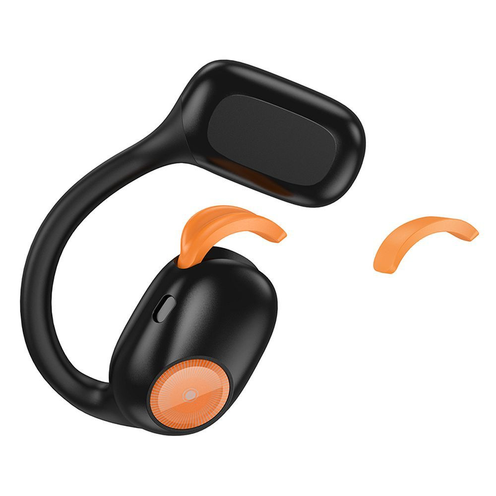 Stereo bluetooth headset vezeték nélküli töltőtokkal, TWS, fekete/narancssárga, Hoco EA1