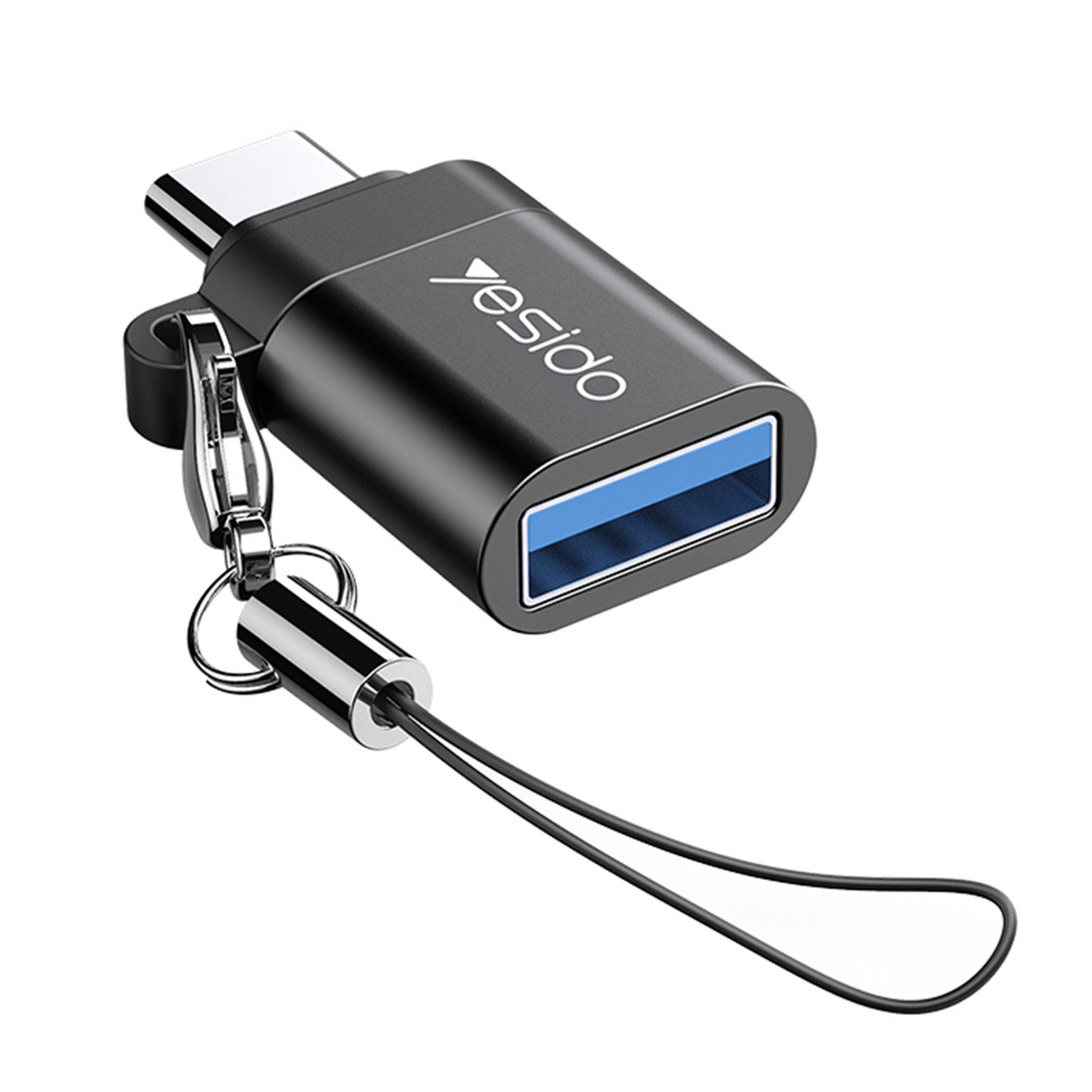 USB 3.0 - Type-C OTG adapter, fekete, 5 Gbps, Yesido GS06
