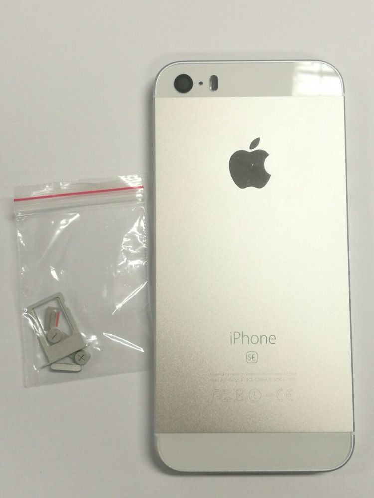 iPhone SE silver/ezüst készülék hátlap/ház/keret
