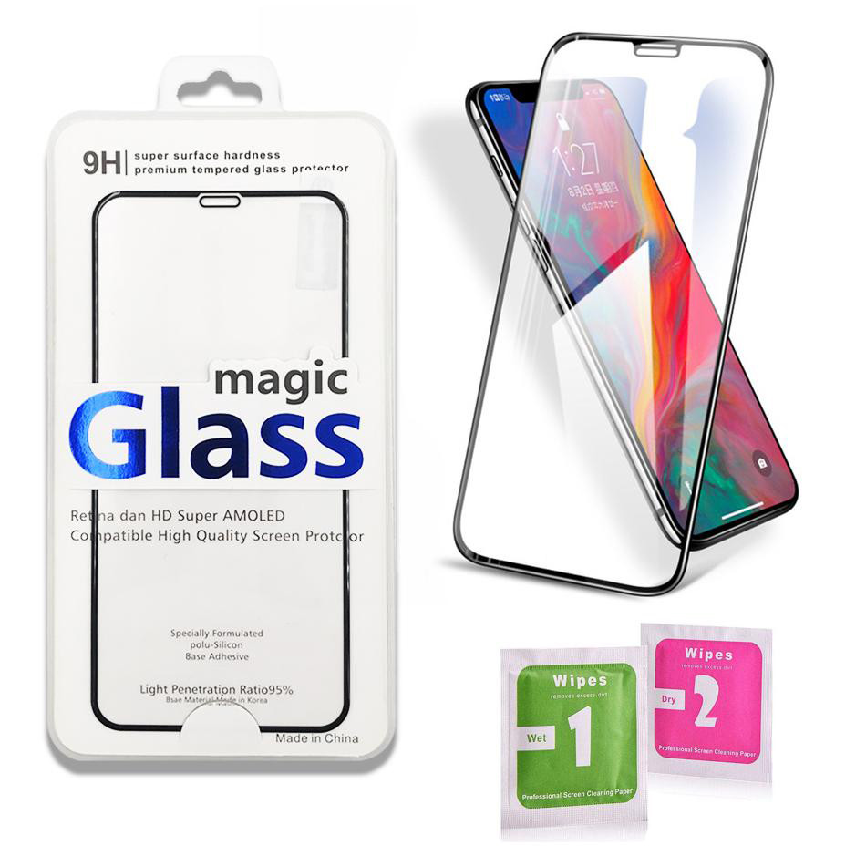Magic Glass Samsung G960 Galaxy S9 fekete hajlított 3D előlapi üvegfólia