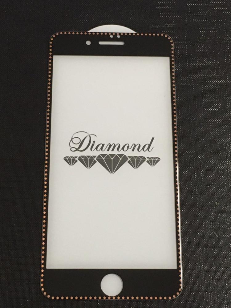Diamond iPhone 7 / 8 / SE 2020 / SE 2022 (4,7") fekete-arany 3D előlapi üvegfólia